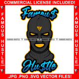 Blue Famous Hustle Gangster Ski Mask Glowing Eyes Tattoo Hip Hop Rap Rapper Plug Trap Street Hood Ghetto Swag Thug Hustler Hustling Flex Drip Dripping Savage Boss Quote Art Graphic Design Logo T-Shirt Print Printing JPG PNG SVG Vector Cut File
