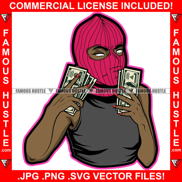 Gangster Sexy Woman Wearing LV Ski Mask Gangsta Dope Street Girl Hustl –  HustleSkillz