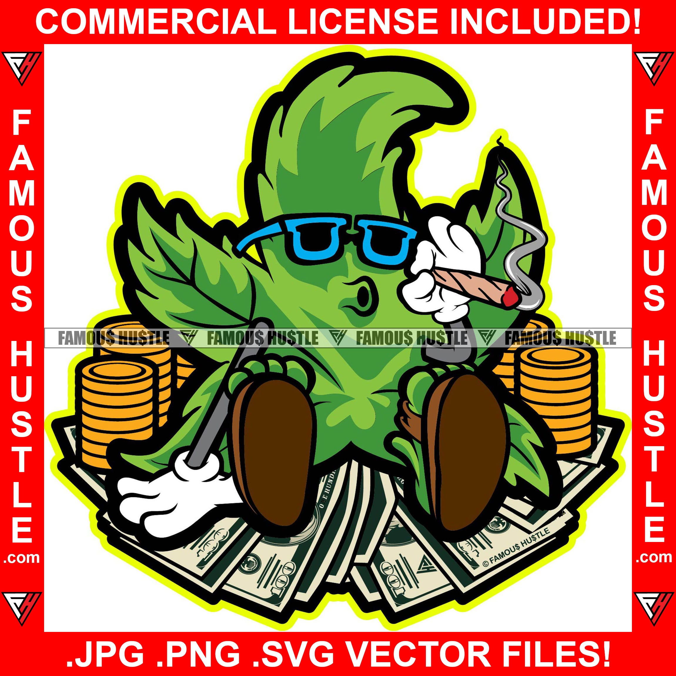 Money Savage Gangster Green Drug Tree Leaf Smoking Cash Stacks Gold Coins Hip Hop Rap Rapper Plug Trap Street Hood Ghetto Swag Thug Hustling Famous Hustle Baller Trapper Art Graphic Design Logo T-Shirt Print Printing JPG PNG SVG Vector Cut File