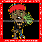 Gangster Rapper Green Slime Dripping Eyes Gold Machine Gun Necklace Chain Drip Famous Hustle Hip Hop Rap Plug Trap Hustler Hustling Dope Mafia Mob Slime Smoke Gang Art Graphic Design Logo T-Shirt Print Printing JPG PNG SVG Vector Cut File