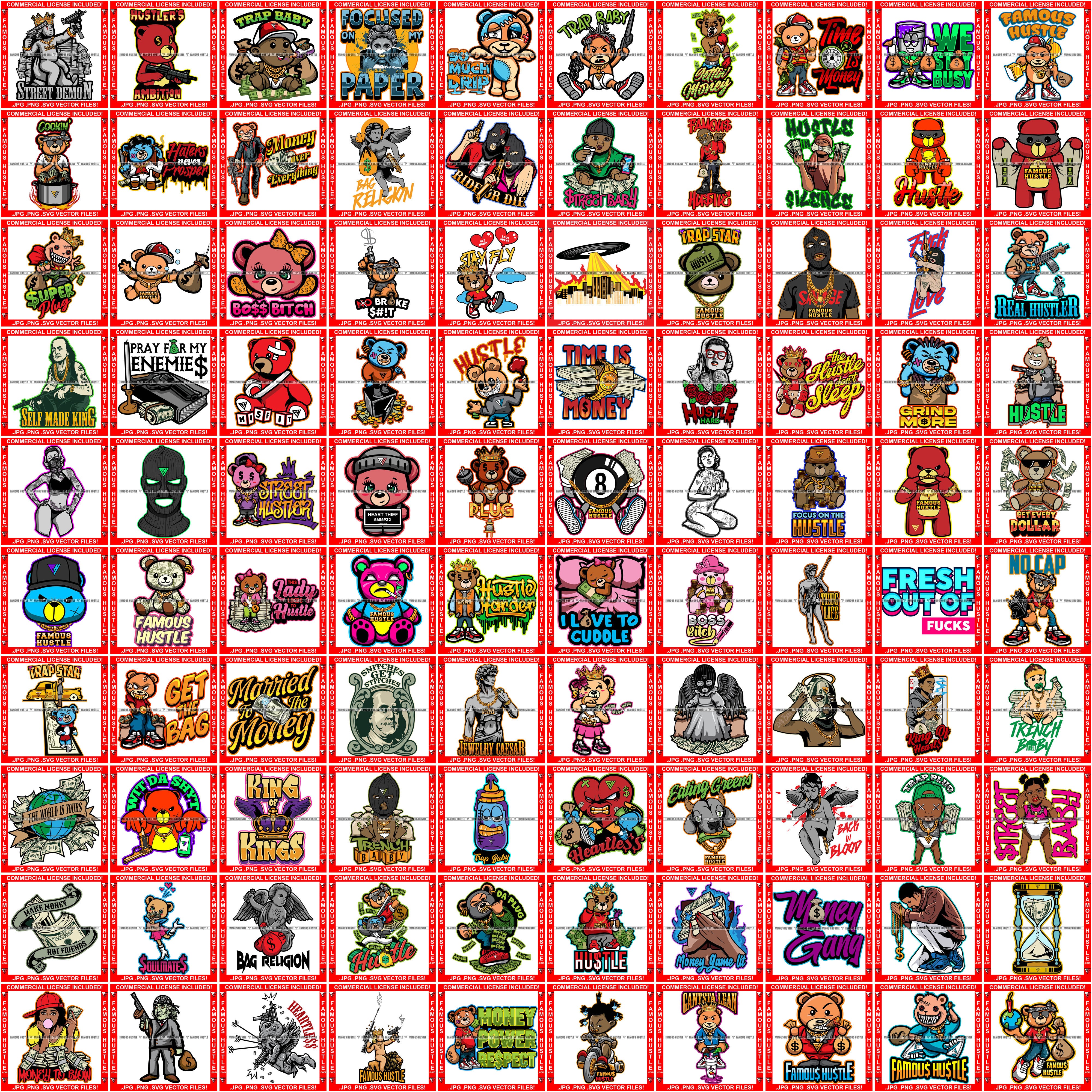 100 Designs Mega Bundle Famous Hustle Volume 03