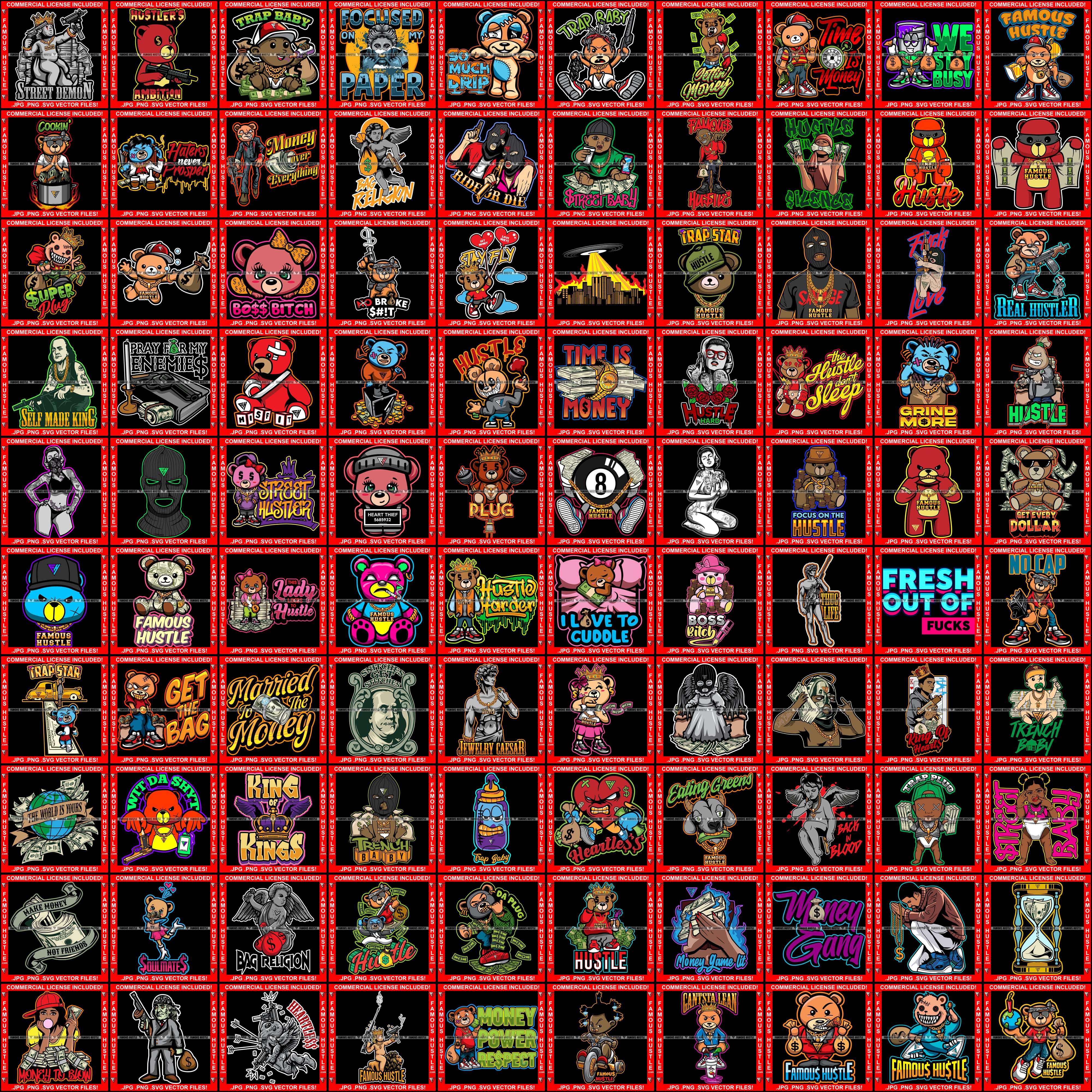 100 Designs Mega Bundle Famous Hustle Volume 03