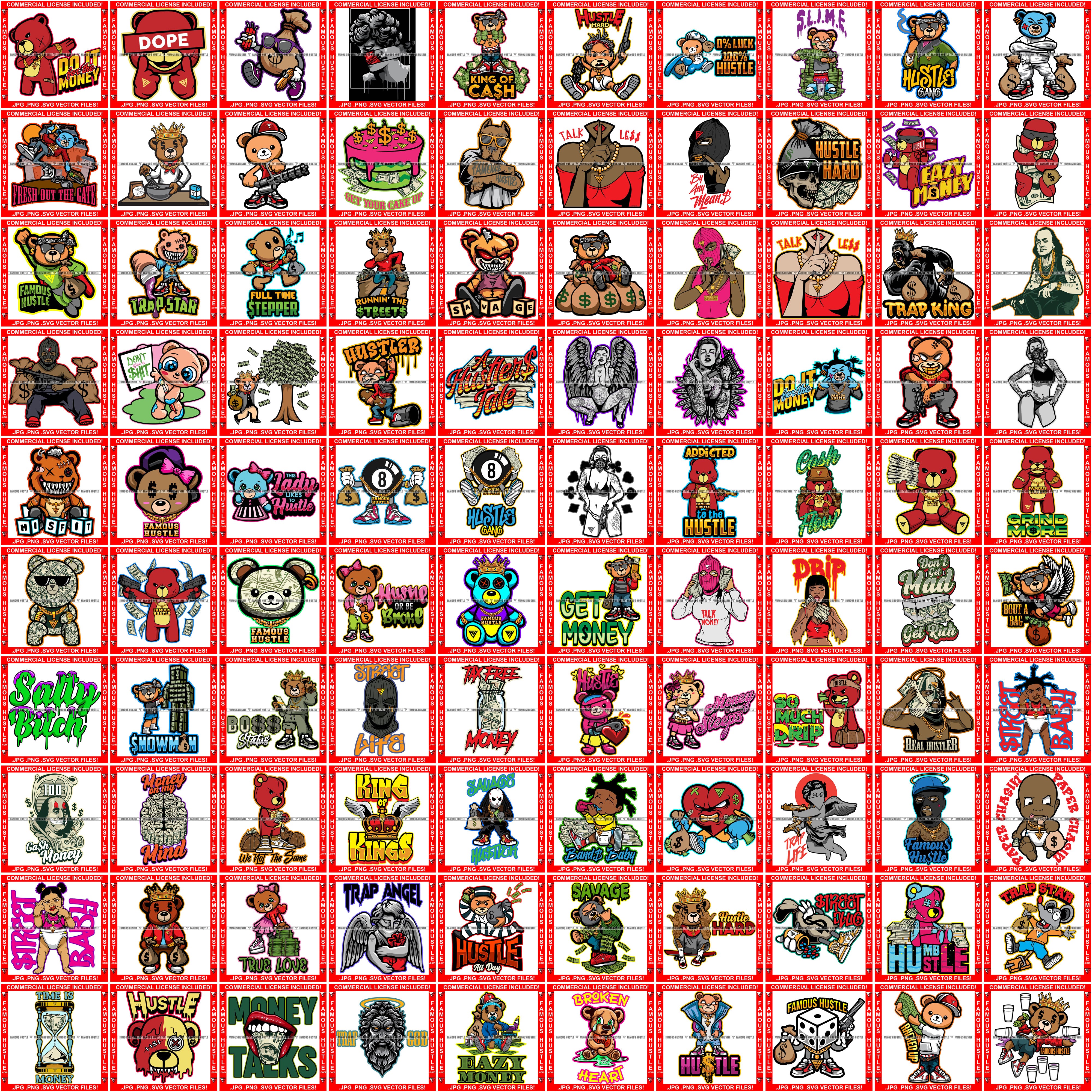 100 Designs Mega Bundle Famous Hustle Volume 02