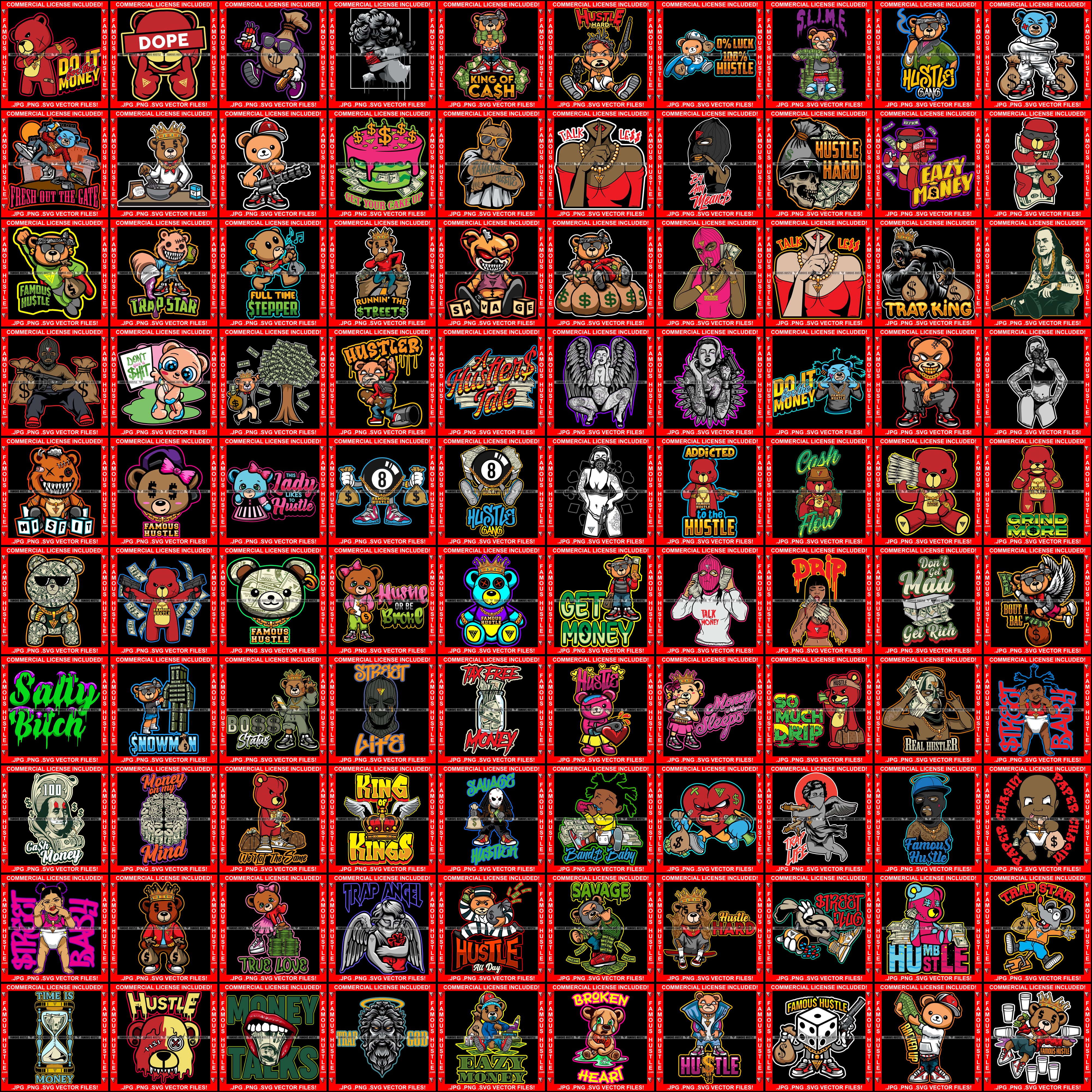 100 Designs Mega Bundle Famous Hustle Volume 02