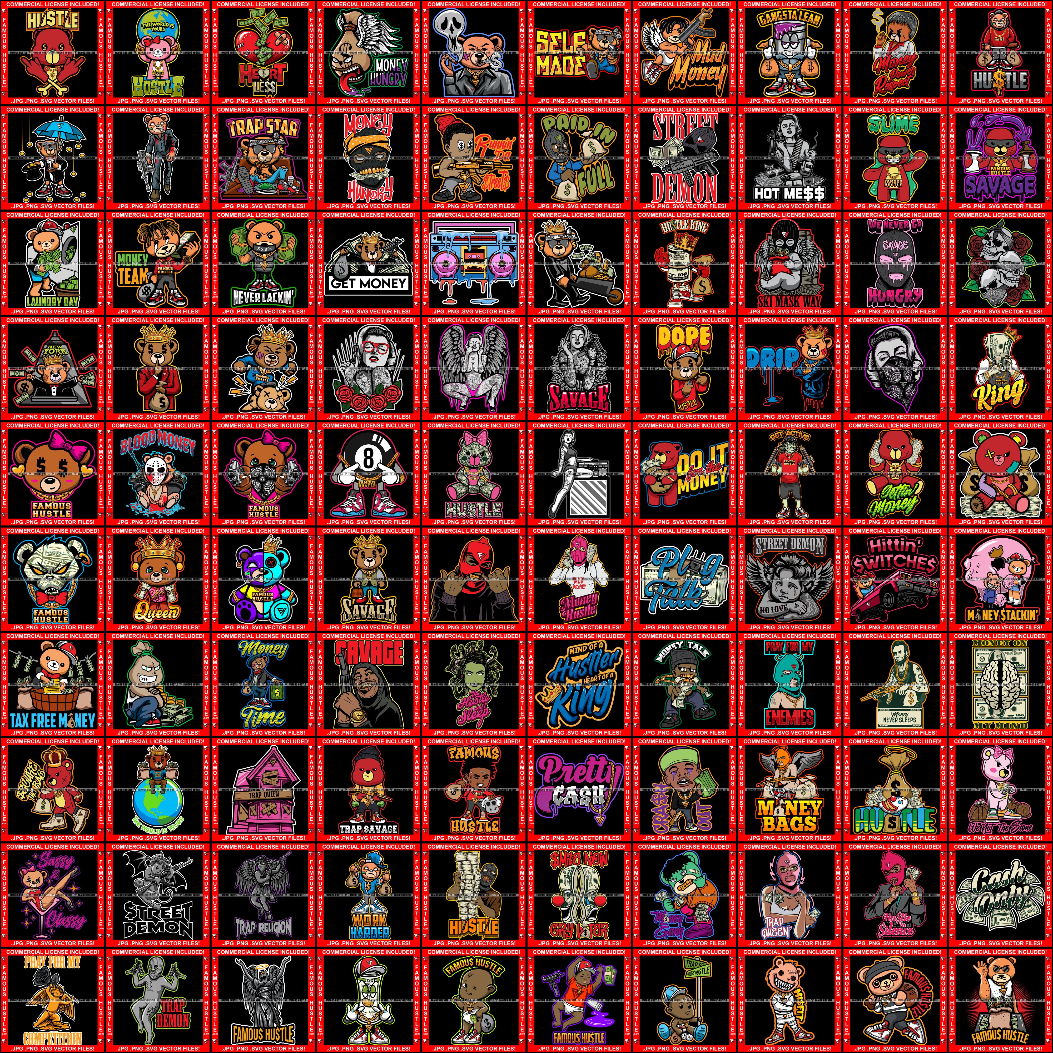 100 Designs Mega Bundle Famous Hustle Volume 05