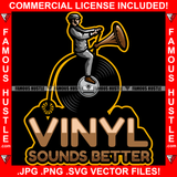Vinyl Sounds Better Man Bicycle Forever Addict Playing Vintage Disc Hip Hop Rap Rapper Plug Trap Street Hood Ghetto Swag Thug Hustler Hustling Famous Hustle Baller Trapper Quote Art Graphic Design Logo T-Shirt Print Printing JPG PNG SVG Vector Cut File