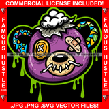 Misfit Dripping Gangster Horror Teddy Bear Scar Face Toy Torn Broken Staples Patches Head Stapled Patched Stuff Coming Out Hip Hop Rap Plug Trap Ghetto Famous Hustle Art Graphic Design Logo T-Shirt Print Printing JPG PNG SVG Vector Cut File