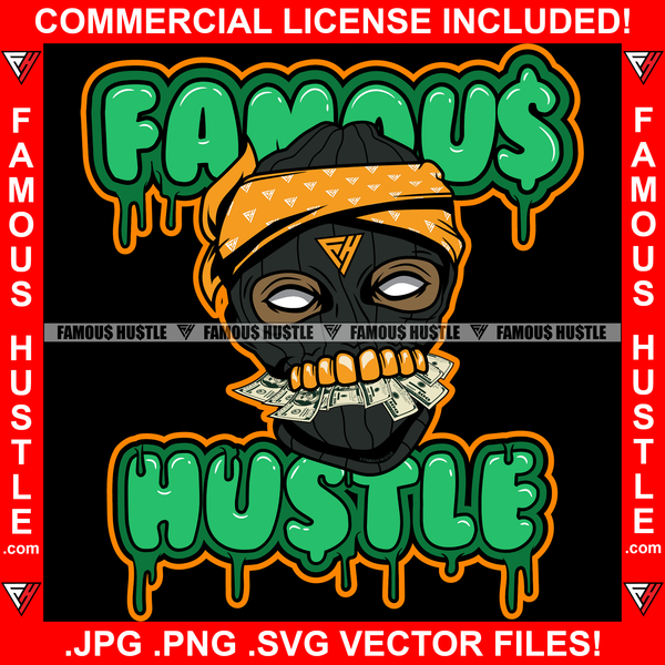 Money Chaser Gangster Wearing Ski Mask Gold Machine Gun Luxury Cash Ba –  famoushustle