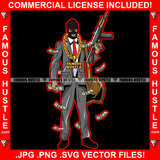 We Never Go Hungry Gangster Man Black Ski Mask Suit Dress Gold Jewelry Cash Money Falling Hip Hop Rap Rapper Plug Trap Street Hood Ghetto Swag Thug Hustler Hustling Savage Famous Hustle Art Graphic Design Print Printing Vector SVG Cut File