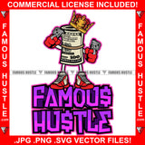 Famous Hustle King Gangster 100 Dollar Bill Money Roll Cash Bags Pistols Pointing Red Gloves Sneakers Hip Hop Hat Cap Sneakers Hip Hop Rap Drip Plug Trap Hood Tattoo Cartoon Character Ghetto Quote Art Graphic Design Logo Print Printing Vector SVG Cut File