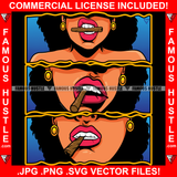 Blowing Money Fast Sexy Black Lady Lips Cigar Smoking Gold Jewelry Hip Hop Rap Rapper Plug Trap Street Hood Ghetto Swag Thug Hustler Hustling Famous Hustle Baller Trapper Art Graphic Design Logo T-Shirt Print Printing JPG PNG SVG Vector Cut File