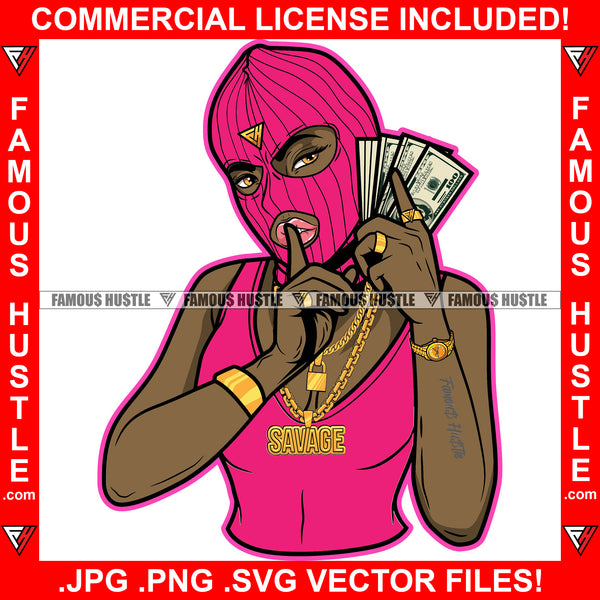 Gangster Sexy Woman Wearing LV Ski Mask Gangsta Dope Street Girl Hustl –  HustleSkillz