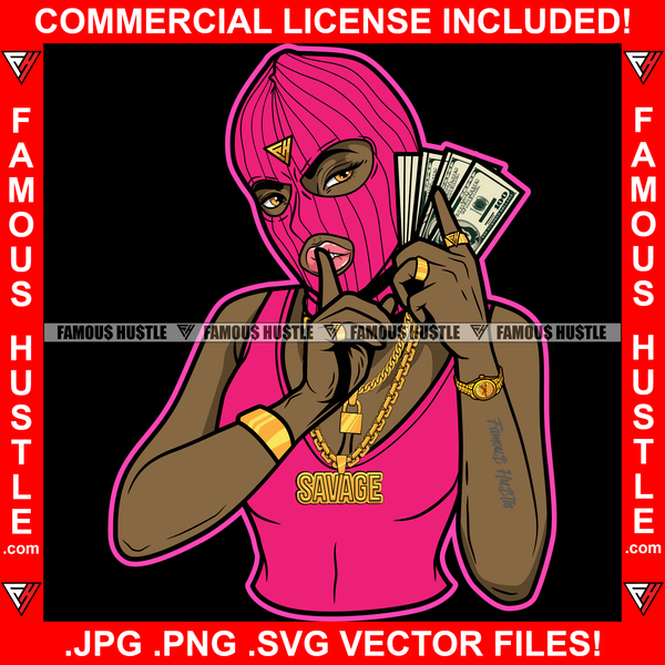 Gangster Sexy Woman Wearing LV Ski Mask Gangsta Dope Street Girl Hustl –  HustleSkillz