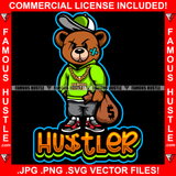 Hustle Gangster Teddy Bear Angry Scar Face Bandage Gold Necklace Jewelry Cash Money Bag T-shirt Jeans Cap Sneaker Hip Hop Rap Trap Street Hood Thug Hustler Drip Famous Quote Art Graphic Design Logo T-Shirt Print Printing JPG PNG SVG Vector Cut File