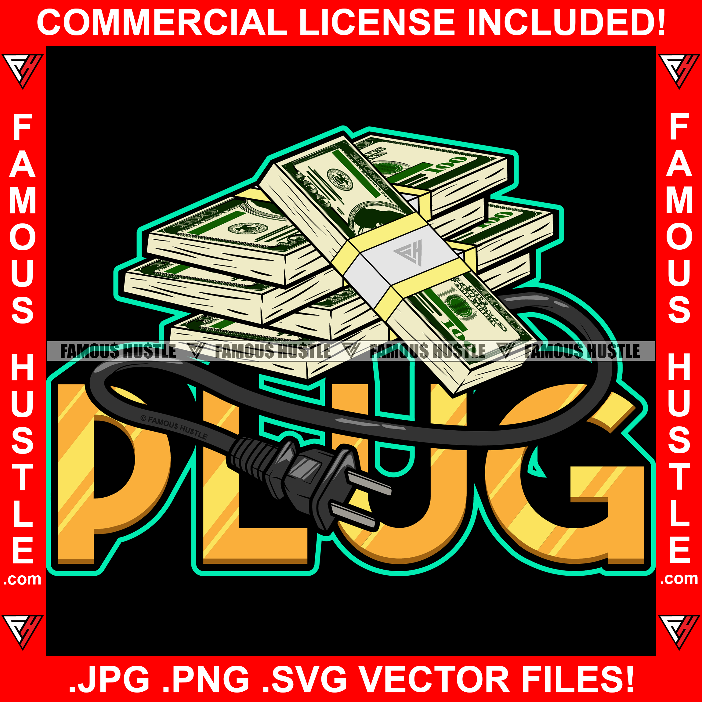 Plug Cash Money Bundles Plug Wire Hip Hop Rap Rapper Plug Trap 