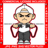 Plug Gangster Baby Boy Angry Face Cap Plugging Wire Hip Hop Rap Rapper Trap Street Hood Ghetto Swag Thug Hustler Hustling Famous Hustle Baller Trapper Art Graphic Design Logo T-Shirt Print Printing JPG PNG SVG Vector Cut File