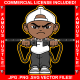 Plug Gangster Baby Boy Angry Face Cap Gold Jewelry Ring Plugging Wire Hip Hop Rap Rapper Trap Street Hood Ghetto Swag Thug Hustler Hustling Famous Hustle Baller Trapper Art Graphic Design Logo T-Shirt Print Printing JPG PNG SVG Vector Cut File