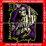 Street Demon Savage Skull Skeleton Grim Reaper Hooded Angry Middle Finger Hip Hop Rap Plug Trap Street Hood Swag Thug Hustler Hustling Famous Hustle Baller Trapper Art Graphic Design Logo T-Shirt Print Printing JPG PNG SVG Vector Cut File