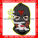 Gangster Boss Bitch Lady Black Ski Mask Beautiful Eyes Smoking Smoke Hip Hop Rap Rapper Plug Trap Street Hood Ghetto Swag Thug Hustling Flex Drip Famous Hustler Art Graphic Design Logo T-Shirt Print Printing JPG PNG SVG Vector Cut File