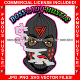 Boss Lady Hustle Gangster Lady Sexy Black Ski Mask Red Lips Smoking Smoke Hip Hop Rap Plug Trap Street Hood Ghetto Swag Thug Hustler Hustling Famous Hustle Baller Trapper Quote Art Graphic Design Logo T-Shirt Print Printing JPG PNG SVG Vector Cut File