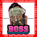 Boss Sexy Gangster Black Lady Female Cash Money Face Cover Gold Jewelry Red Nails Tattoo Hip Hop Rap Plug Trap Street Hood Ghetto Hustler Hustling Drip Rich Thug Famous Hustle Quote Art Graphic Design Logo Print Printing Vector SVG Cut File