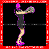 Paid In Full Sexy Gangster White Lady Female Pink Ski Mask Spreading Cash Stack Spread Arm Money Gold Jewelry Hip Hop Rap Plug Ghetto Swag Thug Famous Hustle Baller Trapper Art Graphic Design Logo T-Shirt Print Printing JPG PNG SVG Vector Cut File