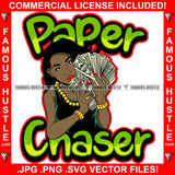 Paper Chaser Black Sexy Gangster Lady Female Cash Money Hands Gold Jewelry Red Lips Nails Hip Hop Rap Plug Trap Street Hood Ghetto Swag Thug Famous Hustle Baller Trapper Quote Art Graphic Design Logo T-Shirt Print Printing JPG PNG SVG Vector Cut File