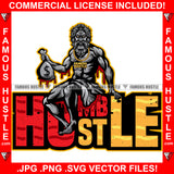 Humble Hustle Dripping Drip Greek Mythology Statue Zeus Gold Necklace Eyes Hip Hop Rap Rapper Plug Trap Street Hood Ghetto Swag Thug Hustler Hustling Famous Baller Trapper Quote Art Graphic Design Logo T-Shirt Print Printing JPG PNG SVG Vector Cut File