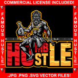 Humble Hustle Dripping Drip Greek Mythology Statue Zeus Gold Necklace Eyes Hip Hop Rap Rapper Plug Trap Street Hood Ghetto Swag Thug Hustler Hustling Famous Baller Trapper Quote Art Graphic Design Logo T-Shirt Print Printing JPG PNG SVG Vector Cut File