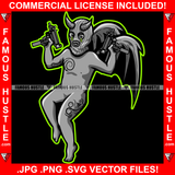 Trap Demon Gangster Statue Thug Tattoos Devil Wings Satan Horns Ski Mask Machine Guns Hip Hop Rap Rapper Plug Trap Street Hood Ghetto Swag Thug Hustler Hustling Famous Hustle Art Graphic Design Logo T-Shirt Print Printing JPG PNG SVG Vector Cut File