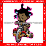 Gangster Baby Diamond Dreads Riding Tricycle Gold Pacifier Necklace Hip Hop Rap Rapper Plug Trap Street Hood Ghetto Swag Thug Boss Hustler Hustling Drip Famous Hustle Art Graphic Design Logo T-Shirt Print Printing JPG PNG SVG Vector Cut File