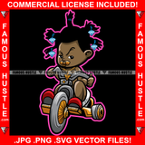 Gangster Baby Diamond Dreads Riding Tricycle Gold Pacifier Necklace Hip Hop Rap Rapper Plug Trap Street Hood Ghetto Swag Thug Boss Hustler Hustling Drip Famous Hustle Art Graphic Design Logo T-Shirt Print Printing JPG PNG SVG Vector Cut File