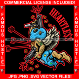 Heartless Demon Gangster Statue Thug Tattoos Devil Wings Ski Mask Machine Gun Arrows Dying Tattoos Hip Hop Rap Rapper Plug Trap Street Hood Ghetto Swag Thug Famous Hustle Quote Art Graphic Design Logo T-Shirt Print Printing JPG PNG SVG Vector Cut File