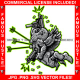 Blessed Demon Gangster Statue Thug Tattoos Devil Wings Ski Mask Machine Gun Arrows Dying Tattoos Hip Hop Rap Rapper Plug Trap Street Hood Ghetto Swag Thug Famous Hustle Art Graphic Design Logo T-Shirt Print Printing JPG PNG SVG Vector Cut File