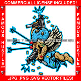 Gangsta Blood Demon Gangster Statue Thug Tattoos Devil Wings Ski Mask Machine Gun Arrows Dying Tattoos Hip Hop Rap Rapper Plug Trap Street Hood Ghetto Swag Thug Famous Hustle Art Graphic Design Logo T-Shirt Print Printing JPG PNG SVG Vector Cut File