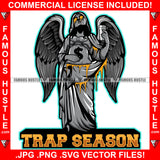 Trap Season Sexy Lady Statue Eyes Dripping Cash Money Bag Cup Hip Hop Rap Rapper Plug Trap Street Hood Ghetto Swag Thug Hustler Hustling Famous Hustle Baller Trapper Quote Art Graphic Design Logo T-Shirt Print Printing JPG PNG SVG Vector Cut File