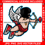 Lost Angels Gangster Angel Wings Ski Mask Shooting Arrow Rose Sneakers Gold Jewelry Hip Hop Rap Plug Hood Ghetto Swag Thug Hustler Hustling Famous Hustle Baller Trapper Art Graphic Design Logo T-Shirt Print Printing JPG PNG SVG Vector Cut File