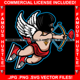 Lost Angels Gangster Angel Wings Ski Mask Shooting Arrow Rose Sneakers Gold Jewelry Hip Hop Rap Plug Hood Ghetto Swag Thug Hustler Hustling Famous Hustle Baller Trapper Art Graphic Design Logo T-Shirt Print Printing JPG PNG SVG Vector Cut File