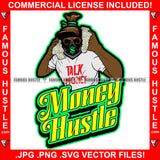 Money Hustle Gangster Black Money Bag Skull Ski Mask Talk Money Shirt Huge Stacks Of Cash To Head Hip Hop Rap Plug Trap Street Hood Ghetto Swag Thug Hustling Boss Rich Quote Art Graphic Design Logo T-Shirt Print Printing JPG PNG SVG Vector Cut File