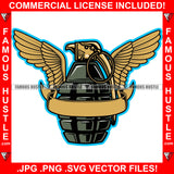 Famous Hustle Deadly Weapon Angel Wings Hand Bomb Hip Hop Rap Rapper Plug Trap Street Hood Ghetto Swag Thug Hustler Hustling Baller Trapper  Art Graphic Design Logo T-Shirt Print Printing JPG PNG SVG Vector Cut File