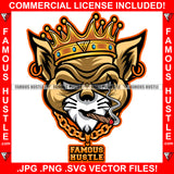 King Gangster Lion Golden Gold Jewelry Smoking Cigar Mean Face Hip Hop Rap Rapper Plug Trap Street Hood Ghetto Swag Thug Hustler Hustling Famous Hustle Baller Trapper Art Graphic Design Logo T-Shirt Print Printing JPG PNG SVG Vector Cut File