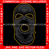 Gangster Ski Mask Glowing Eyes Tattoo Hip Hop Rap Rapper Plug Trap Street Hood Ghetto Swag Thug Hustler Hustling Flex Drip Dripping Savage Boss Famous Hustle Art Graphic Design Logo T-Shirt Print Printing JPG PNG SVG Vector Cut File