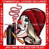 Born In The Streets Sexy Lady Joker Face Makeup Licking Shooting Gun Pistol Cap Smoke Tattoo Hip Hop Rap Plug Trap Street Hood Ghetto Hustler Hustling Drip Rich Thug Famous Hustle Art Graphic Design Logo Print Printing Vector SVG Cut File