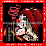 Born In The Streets Sexy Lady Joker Face Makeup Licking Shooting Gun Pistol Cap Smoke Tattoo Hip Hop Rap Plug Trap Street Hood Ghetto Hustler Hustling Drip Rich Thug Famous Hustle Art Graphic Design Logo Print Printing Vector SVG Cut File