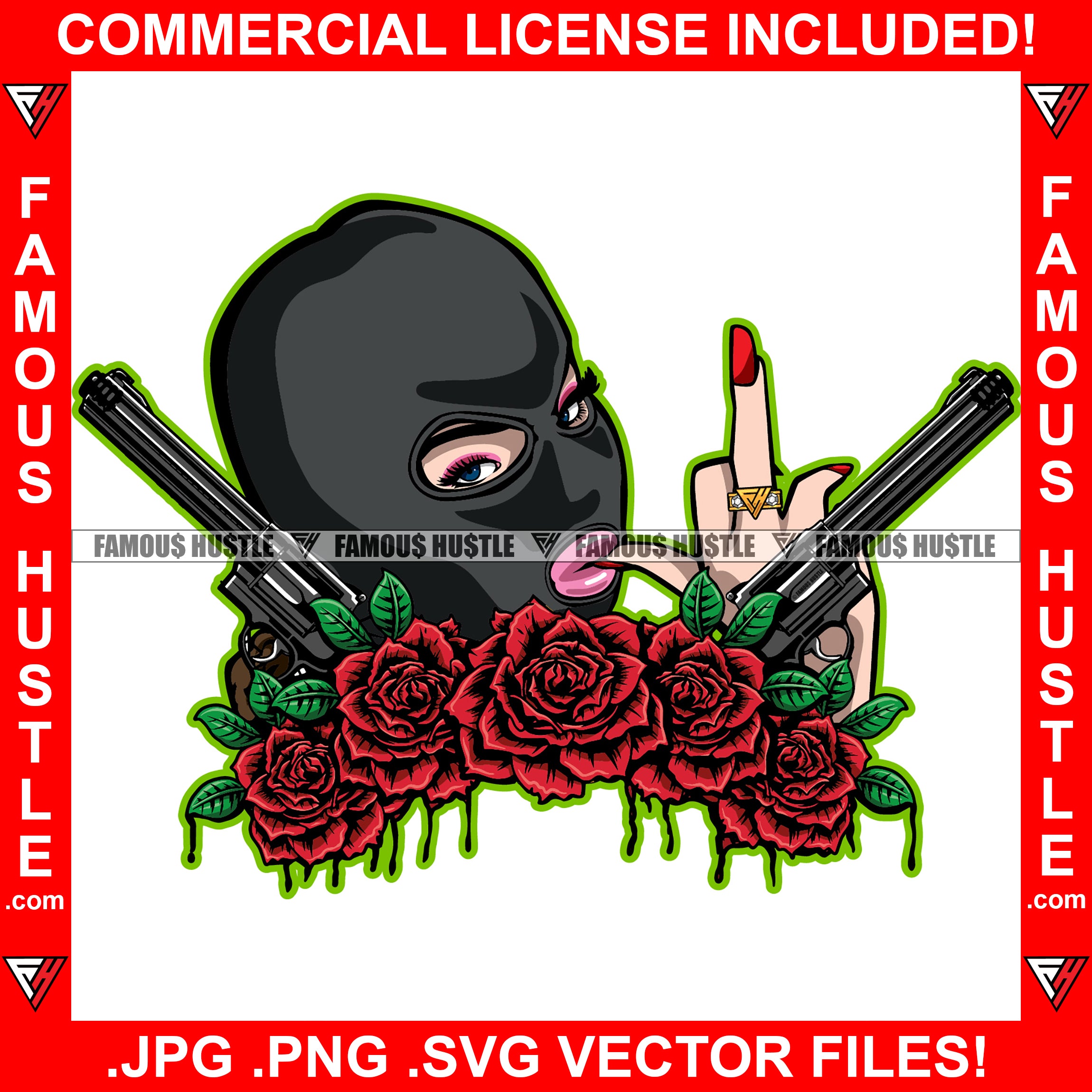 Gangster Sexy Woman Wearing LV Ski Mask Gangsta Dope Street Girl Hustl –  HustleSkillz