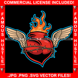 Love Sick Dripping True Love Fire Red Heart Angel Wings Hip Hop Rap Rapper Plug Trap Street Hood Ghetto Swag Thug Hustler Hustling Famous Hustle Baller Trapper Art Graphic Design Logo T-Shirt Print Printing JPG PNG SVG Vector Cut File