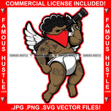 Thug Love Gangster Baby Angel Wings Face Mask Diaper Rocket Launcher Tattoo Hip Hop Rap Rapper Plug Trap Street Hood Ghetto Swag Thug Hustling Famous Hustle Baller Trapper Art Graphic Design Logo T-Shirt Print Printing JPG PNG SVG Vector Cut File