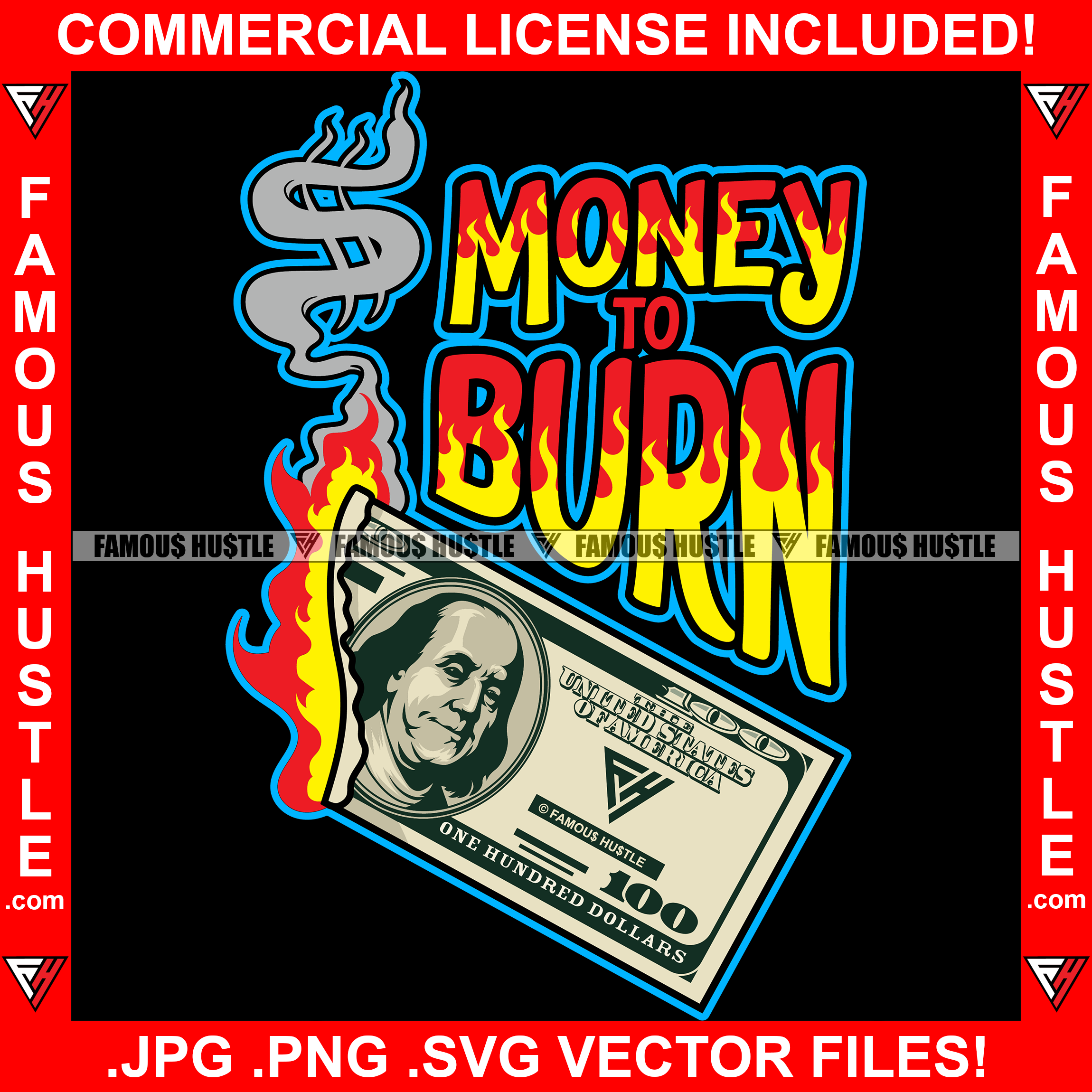 Burning Fire Vector PNG & SVG Design For T-Shirts