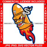 Gangster Rocket Men Face Cigar Smoking Dollar Sign Hip Hop Rap Rapper Plug Trap Street Hood Ghetto Thug Trapper Gang Famous Hustle Art Graphic Design Logo T-Shirt Print Printing JPG PNG SVG Vector Cut File