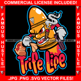 Trife Life Gangster Rocket Men Face Cigar Smoking Dollar Sign Cash Money Bag Machine Gun Hip Hop Rap Rapper Plug Trap Street Hood Ghetto Thug Trapper Gang Famous Hustle Quote Art Graphic Design Logo T-Shirt Print Printing JPG PNG SVG Vector Cut File